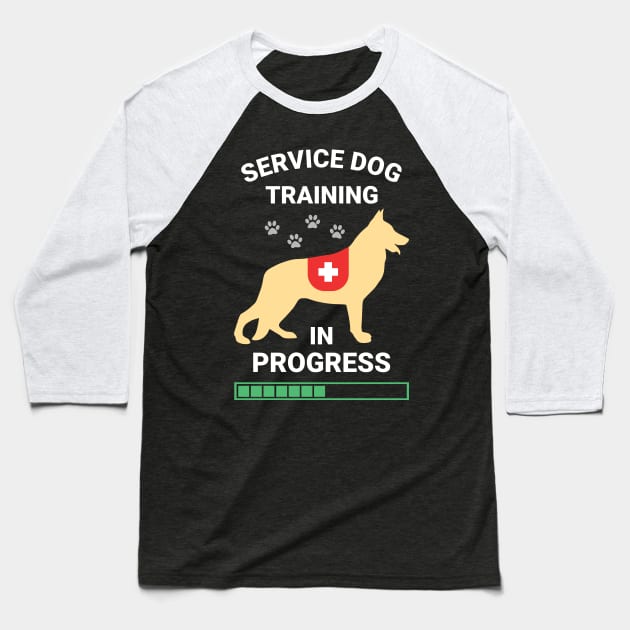 German Shepherd Service Dog in Training Baseball T-Shirt by RogerTheCat